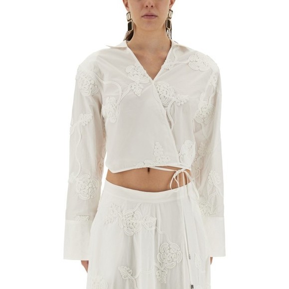 Rotate Birger Christensen Wrap-Around Shirt Top - NWT - Picture 1 of 4
